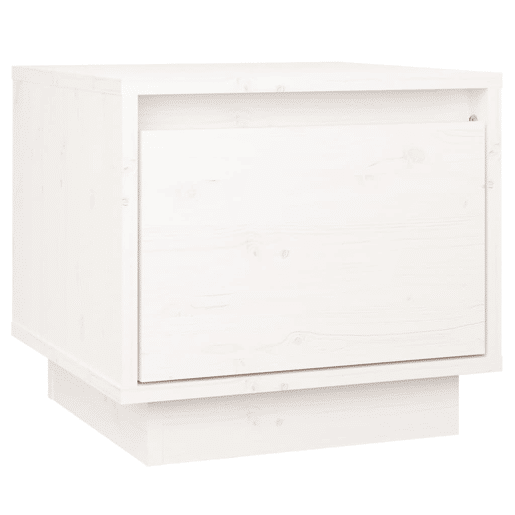 Lote de 2 Mesas De Cabeceira - Mesinhas De Cabeceira 35x34x32 cm pinho maciço branco