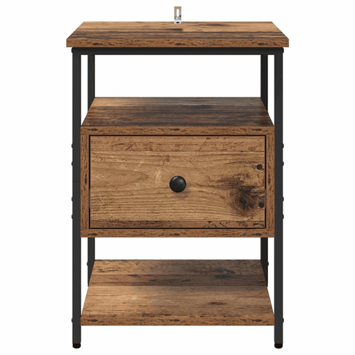 Mesa De Cabeceira - Mesinha De Cabeceira com gaveta Madeira antiga 40 x 42 x 56 cm Mesa De Cabeceira - Mesinha De Cabeceira com gaveta Madeira antiga 40 x 42 x 56 cm