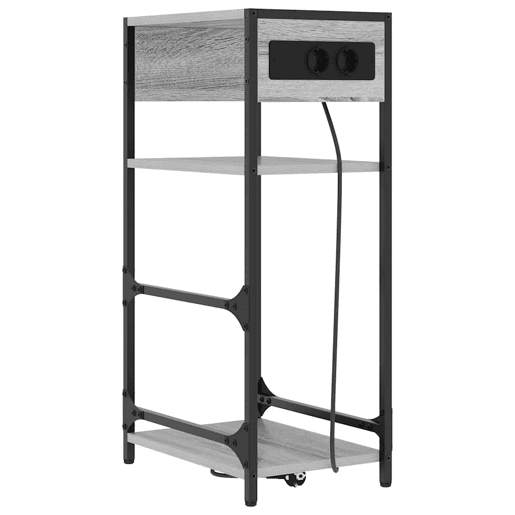 Mesa De Cabeceira - Mesinha De Cabeceira com gaveta Sonoma cinzento 40 x 27 x 76 cm