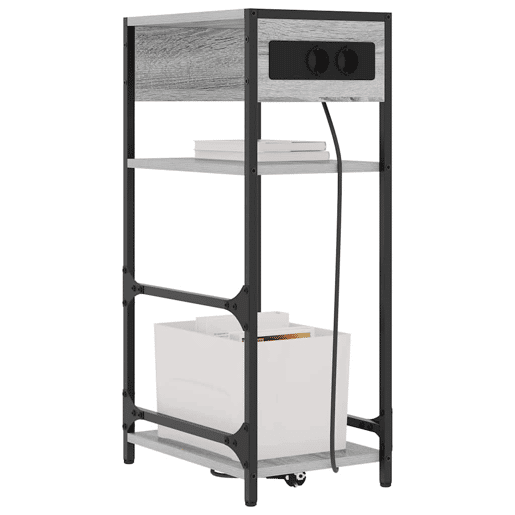 Mesa De Cabeceira - Mesinha De Cabeceira com gaveta Sonoma cinzento 40 x 27 x 76 cm
