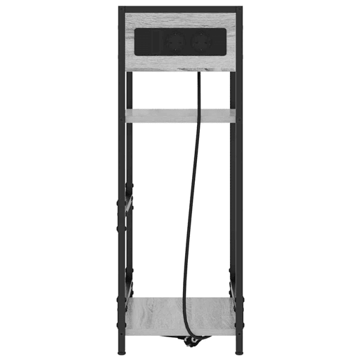 Mesa De Cabeceira - Mesinha De Cabeceira com gaveta Sonoma cinzento 40 x 27 x 76 cm