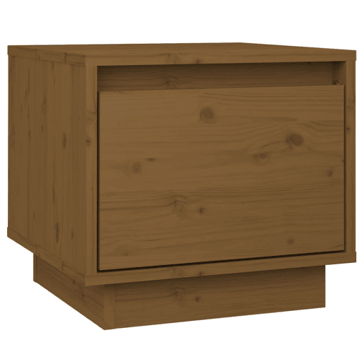 Lote de 2 Mesas De Cabeceira - Mesinhas De Cabeceira 35x34x32 cm pinho maciço castanho mel