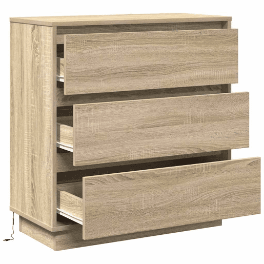Mesa De Cabeceira - Mesinha De Cabeceira com Carvalho sonoma 71 x 34,5 x 75 cm