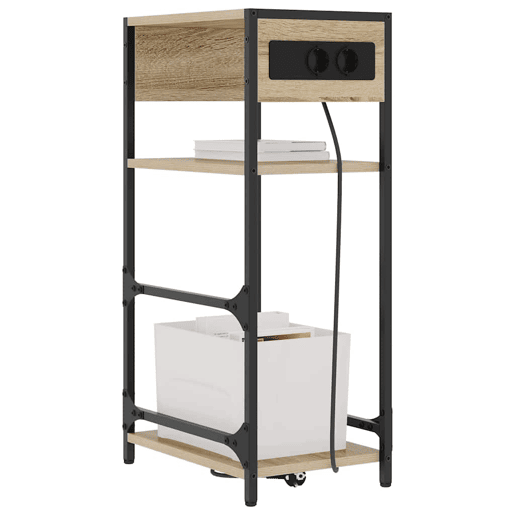 Mesa De Cabeceira - Mesinha De Cabeceira com gaveta Carvalho sonoma 40 x 27 x 76 cm