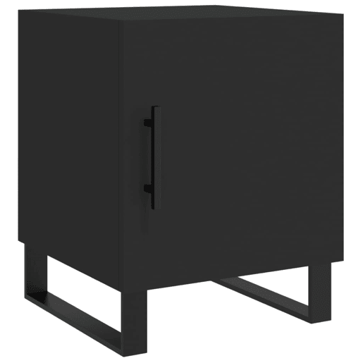 Lote de 2 Mesas De Cabeceira Mesinhas De Cabeceira - 40x40x50 cm derivados de madeira preto