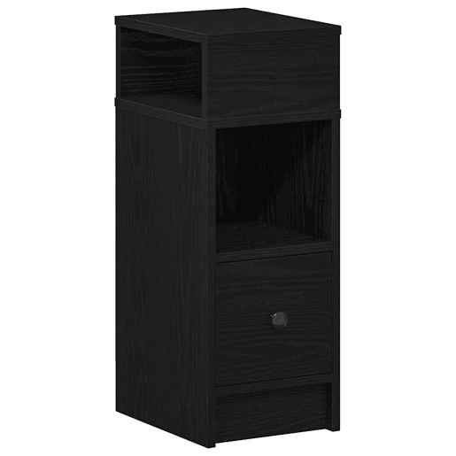 Mesa De Cabeceira - Mesinha De Cabeceira com gaveta 25x31x66 cm preto
