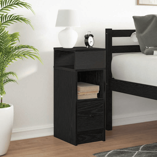 Mesa De Cabeceira - Mesinha De Cabeceira com gaveta 25x31x66 cm preto