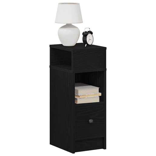 Mesa De Cabeceira - Mesinha De Cabeceira com gaveta 25x31x66 cm preto