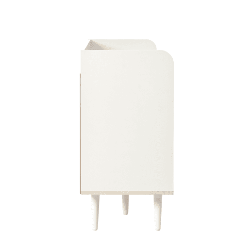 aparador 117,5 cm - Com três gavetas, elegante vetado, para quarto e sala - Branco