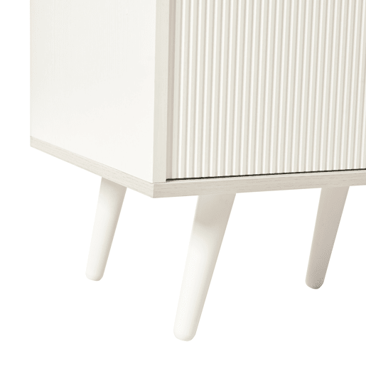 aparador 117,5 cm - Com três gavetas, elegante vetado, para quarto e sala - Branco