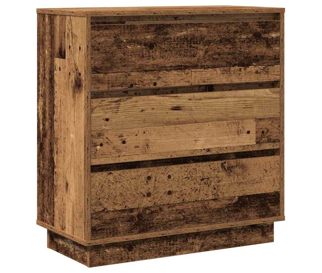 Mesita de noche - mesilla de noche con cajón con madera vieja 71 x 34.5 x 75 cm