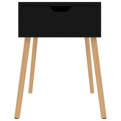 Mesa De Cabeceira - Mesinha De Cabeceira derivados de madeira preto brilhante