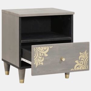 Mesa De Cabeceira - Mesinha De Cabeceira com gaveta Cinzeto 40 x 33 x 46 cm