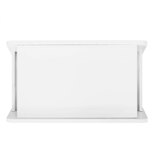Mesa auxiliar 81x33x51,5 cm - Design moderno, com rodas, segura e arredondada - Branca