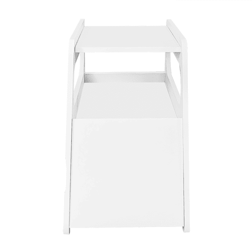 Mesa auxiliar 81x33x51,5 cm - Design moderno, com rodas, segura e arredondada - Branca