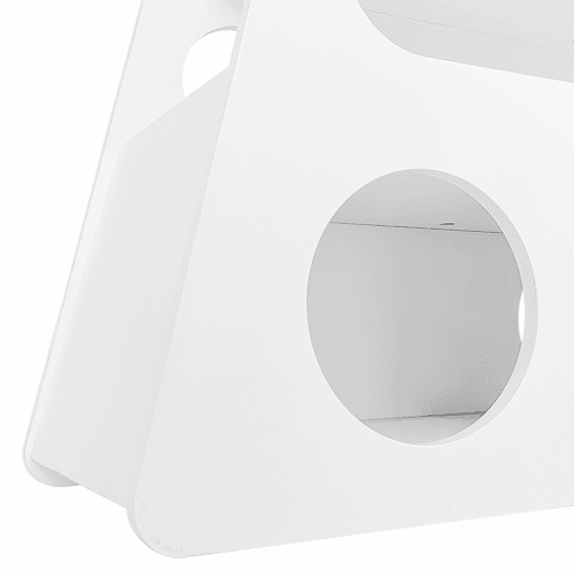 Mesa auxiliar 81x33x51,5 cm - Design moderno, com rodas, segura e arredondada - Branca