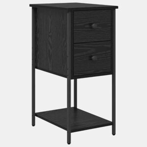 Mesa De Cabeceira - Mesinha De Cabeceira com gaveta Carvalho preto 32 x 42 x 70 cm