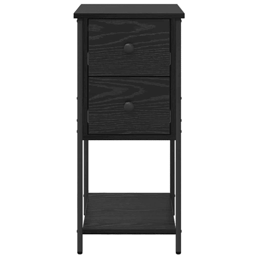 Mesa De Cabeceira - Mesinha De Cabeceira com gaveta Carvalho preto 32 x 42 x 70 cm