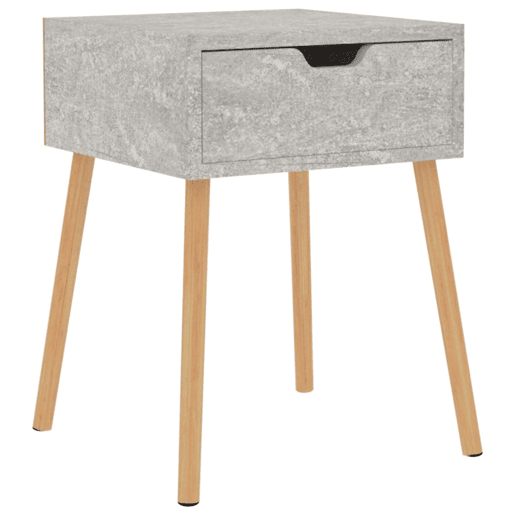 Mesa De Cabeceira - Mesinha De Cabeceira 40x40x56 cm derivados madeira cinza cimento