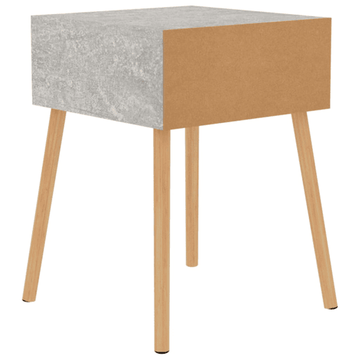 Mesa De Cabeceira - Mesinha De Cabeceira 40x40x56 cm derivados madeira cinza cimento
