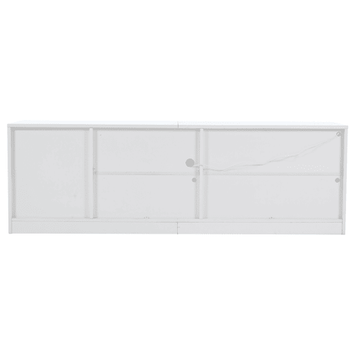 Móvel de TV 160x40x52 cm - Kommode Hochglanz com LED - Branco