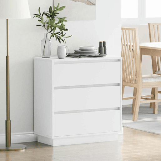 Mesa De Cabeceira - Mesinha De Cabeceira com gaveta com Branco 71 x 34,5 x 75 cm