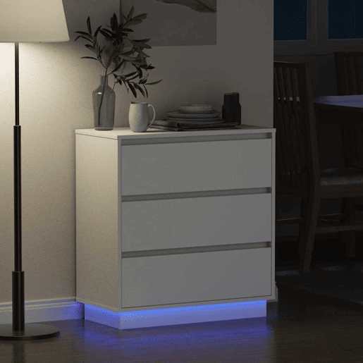 Mesa De Cabeceira - Mesinha De Cabeceira com gaveta com Branco 71 x 34,5 x 75 cm