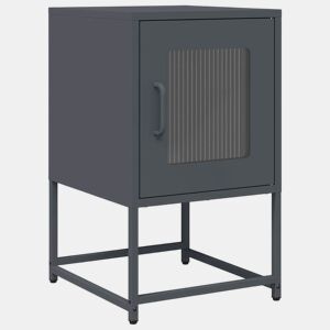 Mesa De Cabeceira - Mesinha De Cabeceira 36x39x60,5 cm aço laminado a frio antracite