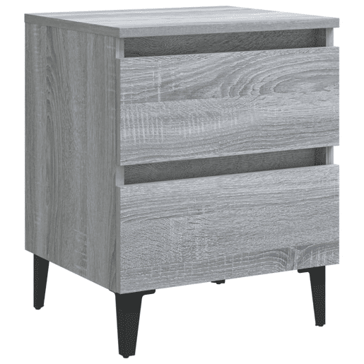 Mesa De Cabeceira - Mesinha De Cabeceira c pernas em metal 40x35x50 cm sonoma cinza