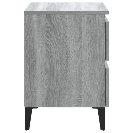 Mesa De Cabeceira - Mesinha De Cabeceira c pernas em metal 40x35x50 cm sonoma cinza