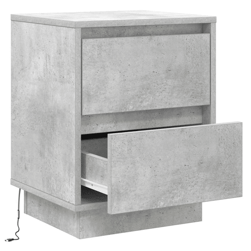 Mesa De Cabeceira - Mesinha De Cabeceira com Cinzento cimento 39 x 34,5 x 50 cm