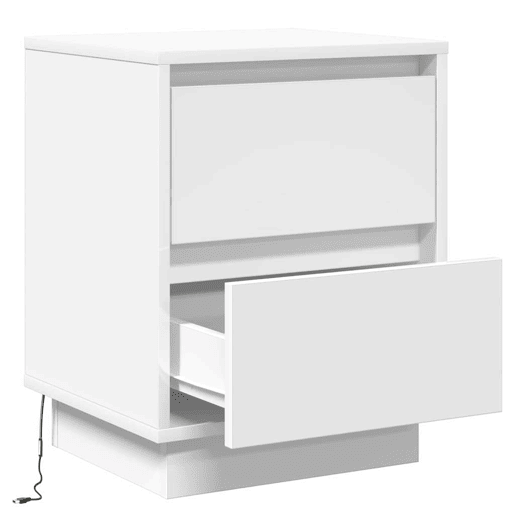 Mesa De Cabeceira - Mesinha De Cabeceira com gaveta com Branco 39 x 34,5 x 50 cm