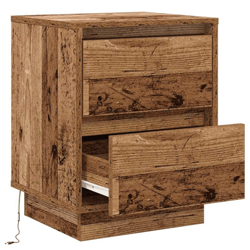 Mesa De Cabeceira - Mesinha De Cabeceira com Madeira Antiga 39 x 34,5 x 50 cm