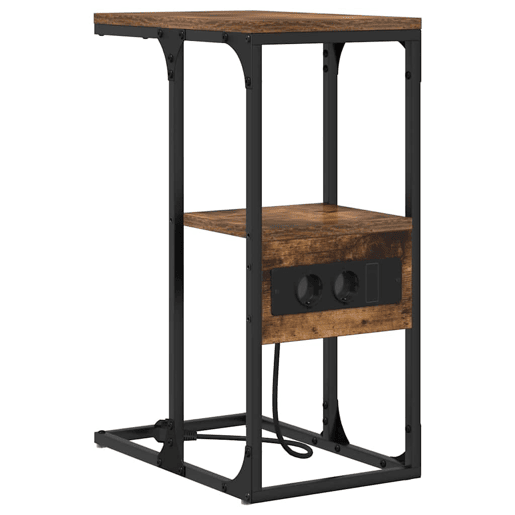 Mesa De Cabeceira - Mesinha De Cabeceira Carvalho fumado 41.5 x 26 x 60.5 cm
