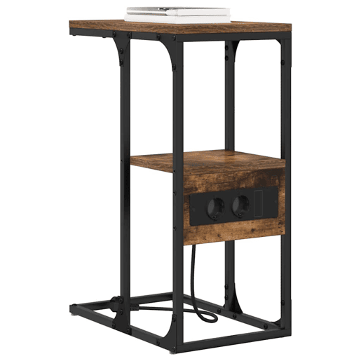 Mesa De Cabeceira - Mesinha De Cabeceira Carvalho fumado 41.5 x 26 x 60.5 cm