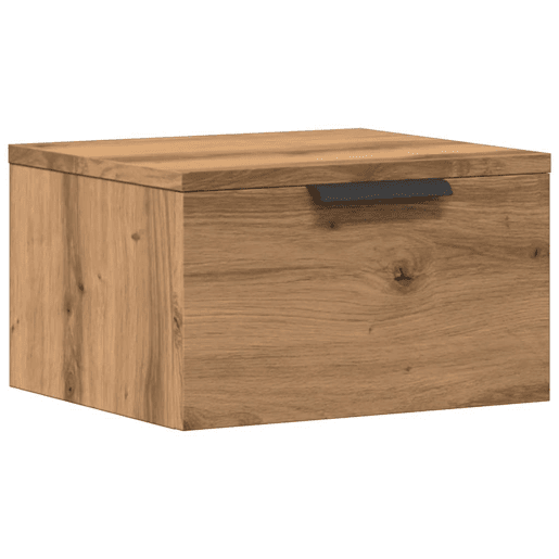 Mesa De Cabeceira De Parede Mesinha De Cabeceira - 34x30x20 cm cor carvalho artisiano