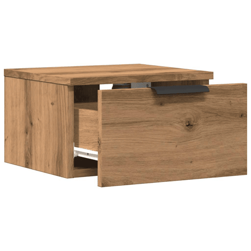 Mesa De Cabeceira De Parede Mesinha De Cabeceira - 34x30x20 cm cor carvalho artisiano