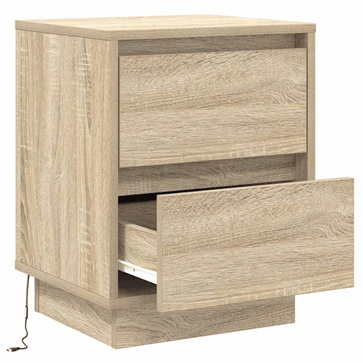 Mesa De Cabeceira - Mesinha De Cabeceira com Carvalho sonoma 39 x 34,5 x 50 cm