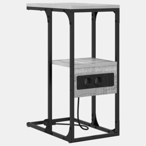 Mesa De Cabeceira - Mesinha De Cabeceira Sonoma cinzento 41.5 x 26 x 60.5 cm