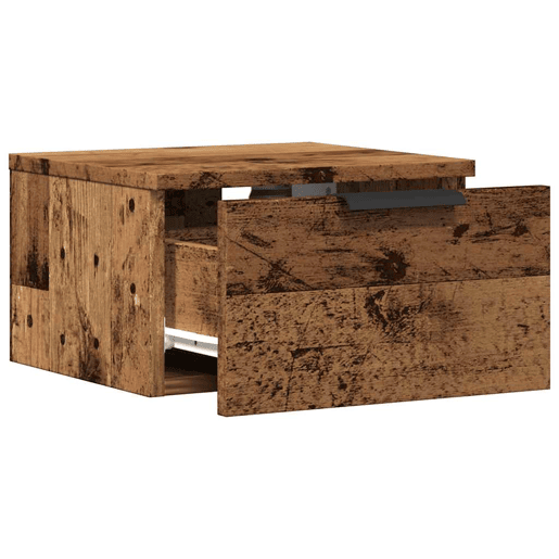 Mesa De Cabeceira De Parede Mesinha De Cabeceira - 34x30x20 cm madeira velha