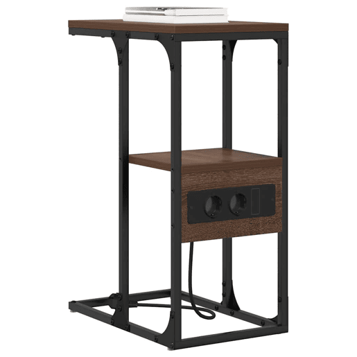 Mesa De Cabeceira - Mesinha De Cabeceira Carvalho castanho 41.5 x 26 x 60.5 cm