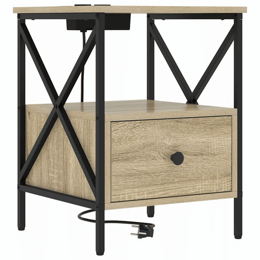 Mesa De Cabeceira - Mesinha De Cabeceira Carvalho sonoma 41.5 x 40.5 x 55 cm