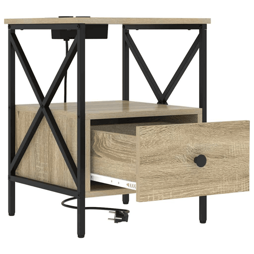 Mesa De Cabeceira - Mesinha De Cabeceira Carvalho sonoma 41.5 x 40.5 x 55 cm