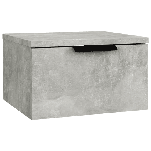 Mesa De Cabeceira De Parede Mesinha De Cabeceira - 34x30x20 cm cinzento cimento