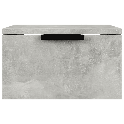 Mesa De Cabeceira De Parede Mesinha De Cabeceira - 34x30x20 cm cinzento cimento
