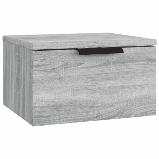 Mesa De Cabeceira De Parede Mesinha De Cabeceira - 34x30x20 cm cinzento sonoma