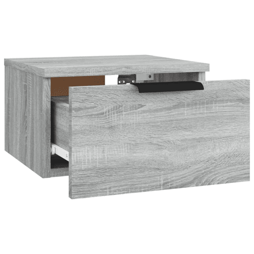 Mesa De Cabeceira De Parede Mesinha De Cabeceira - 34x30x20 cm cinzento sonoma