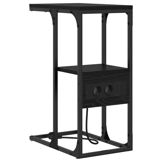 Mesa De Cabeceira - Mesinha De Cabeceira Carvalho preto 41.5 x 26 x 60.5 cm