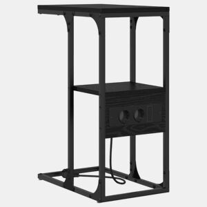 Mesa De Cabeceira - Mesinha De Cabeceira Carvalho preto 41.5 x 26 x 60.5 cm