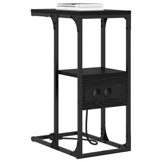 Mesa De Cabeceira - Mesinha De Cabeceira Carvalho preto 41.5 x 26 x 60.5 cm